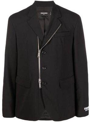 DSQUARED2 veste zippée à logo imprimé - Noir