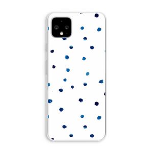 Blauwe stippen: Pixel 4 XL Transparant Hoesje