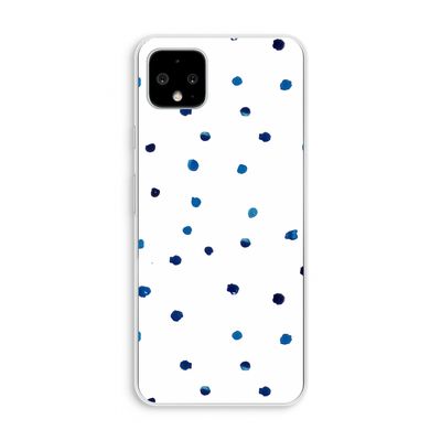 Blauwe stippen: Pixel 4 XL Transparant Hoesje