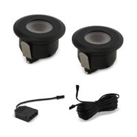 Uitbreidingsset LED-spot Esina zwart 12V - 2 spots