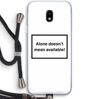 Alone: Samsung Galaxy J3 (2017) Transparant Hoesje met koord