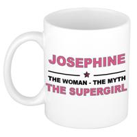 Josephine cadeau mok - Woman Myth Supergirl - naam koffiemok - 300 ml - collega - moederdag