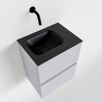 Toiletmeubel Mondiaz Ada | 40 cm | Meubelkleur Cale | Lex wastafel Urban Rechts | Zonder kraangat