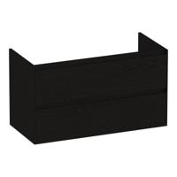 Brauer Inspire - Onderkast - 100 cm - met 2 Softclose Lades Greeploos en 1 Sifon Uitsparing - Timber Black