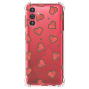 Samsung Galaxy A13 5G | A04s Doorzichtige Silicone Hoesje Hearts