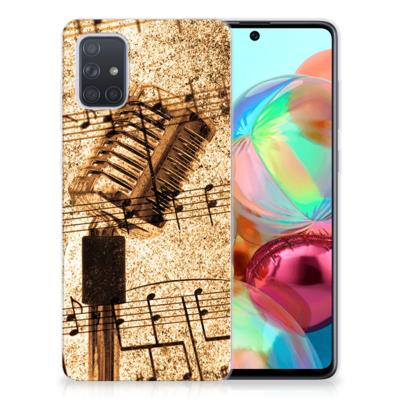 Samsung Galaxy A71 | Siliconen hoesje | met foto Bladmuziek