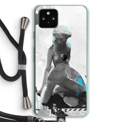 I will not feel a thing: Pixel 5a 5G Transparant Hoesje met koord