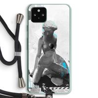 I will not feel a thing: Pixel 5a 5G Transparant Hoesje met koord
