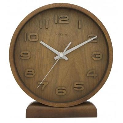 NeXtime klok 5192gs wood wood small, 22x20 cm, wall, wood, gray