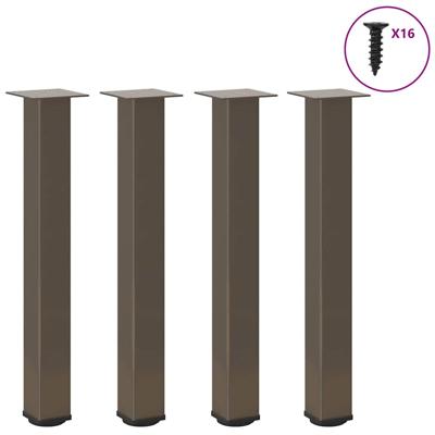 Salontafelpoten 4 st 72-74 cm staal naturel
