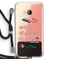 Optimistic flower girl: HTC U Play Transparant Hoesje met koord