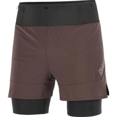 Salomon Sense aero 2in1 shorts heren - BRUIN - Heren