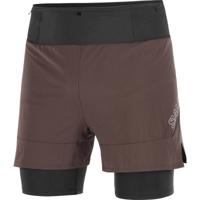 Salomon Sense aero 2in1 shorts heren - BRUIN - Heren