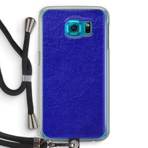 Majorelle Blue: Samsung Galaxy S6 Transparant Hoesje met koord