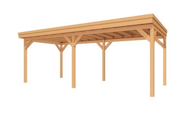 Buitenverblijf EASYLINE Plat dak - 700x300 cm - Bouwpakket- Plat dak- - YARD Outdoor