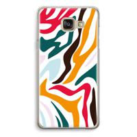 Colored Zebra: Samsung Galaxy A5 (2016) Transparant Hoesje - thumbnail