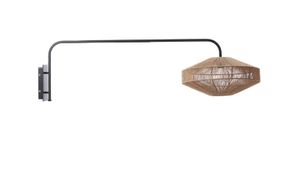 Light & Living Wandlamp 'Lyra' kleur Naturel/Mat Zwart