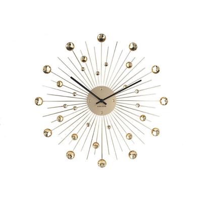 Wandklok Sunburst Groot Goud