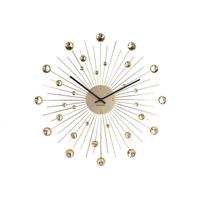 Wandklok Sunburst Groot Goud