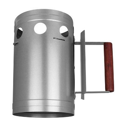 Brikettenhouder - bbq starter - houten handvat - 27 cm