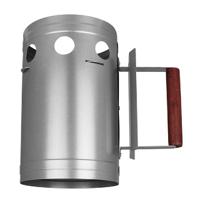 Brikettenhouder - bbq starter - houten handvat - 27 cm
