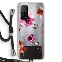 Geschilderde bloemen: Xiaomi Mi 10T 5G Transparant Hoesje met koord