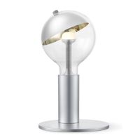 Move Me tafellamp Side - grijs / Sphere 5,5W - zilver goud