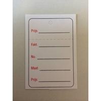 Hangetiket 40x60 mm bedrukt zwart + rood