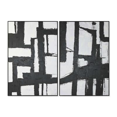 Schilderij Home ESPRIT Wit Zwart Abstract 123 x 4,3 x 183 cm (2 Stuks) Schilderij Home ESPRIT Wit Zwart Abstract 123 x 4,3 x 183 cm (2 Stuks)