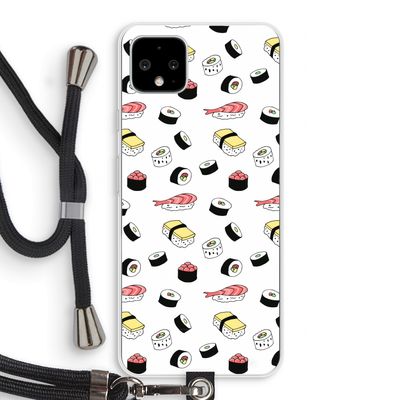 Sushi time: Pixel 4 XL Transparant Hoesje met koord