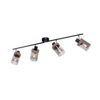 Just Light PlafondlampPasqual 4-lichts zwart - 11313-18