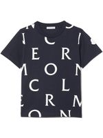 Moncler Enfant t-shirt à logo imprimé - Bleu