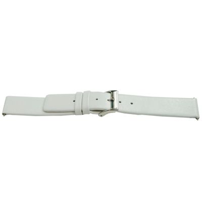 Horlogeband Universeel K510 Leder Wit 28mm