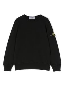 Stone Island Junior sweat à patch logo - Noir