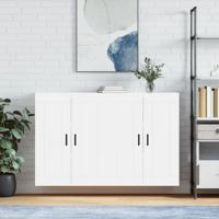 Hangkasten 2 st bewerkt hout wit Hangkasten 2 st bewerkt hout wit