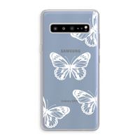 White butterfly: Samsung Galaxy S10 5G Transparant Hoesje