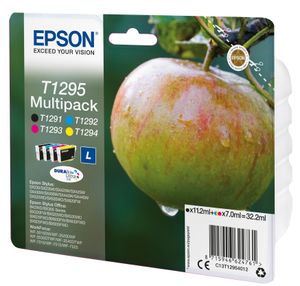 Epson Inktcartridge T1295 Origineel Combipack Zwart, Cyaan, Magenta, Geel C13T12954012