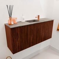 Toiletmeubel Mondiaz Joya Dlux | 90 cm | Meubelkleur Ruby | Faye wastafel Oza Wasbak Midden | 1 kraangat