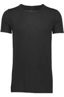 Lindbergh Slim Fit T-Shirt ronde hals zwart, Effen - thumbnail