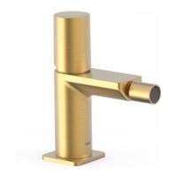 Bidetkraan Tres Loft | Opbouw | Mengkraan | 1-knop | Rond | 24k Goud mat