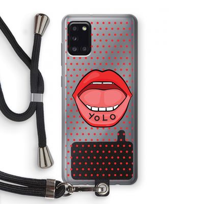 Yolo Denise: Samsung Galaxy A31 Transparant Hoesje met koord