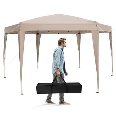 4 x 3,5 m Pop-Up Paviljoen In Hoogte Verstelbaar Tuinpaviljoen met Aangetrokken Poten en Draagtas Vouwpaviljoen Tuintent Partytent