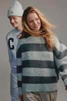 PENN&INK N.Y Trui Streepjes | Lichtgrijs/grijs