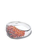 Tom Wood bague à ornements en cristal - Argent