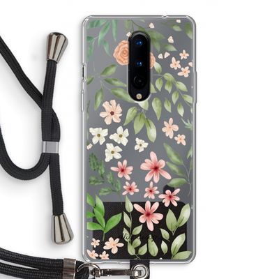 Botanical sweet flower heaven: OnePlus 8 Transparant Hoesje met koord