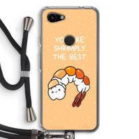 You're Shrimply The Best: Pixel 3a Transparant Hoesje met koord