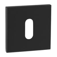 Paar vierkante sleutelroz. ZN 52x52x5mm zwart