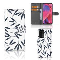 OPPO A54 5G | A74 5G | A93 5G Hoesje Leaves Blue