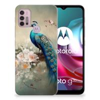 TPU Hoesje voor Motorola Moto G30 | G10 Vintage Pauwen TPU Hoesje voor Motorola Moto G30 | G10 Vintage Pauwen