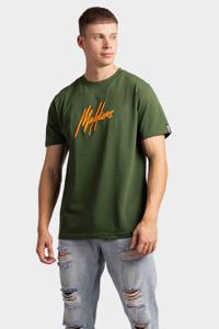 Malelions Essentials T-Shirt Heren Groen/Oranje - Maat XS - Kleur: Groen | Soccerfanshop
